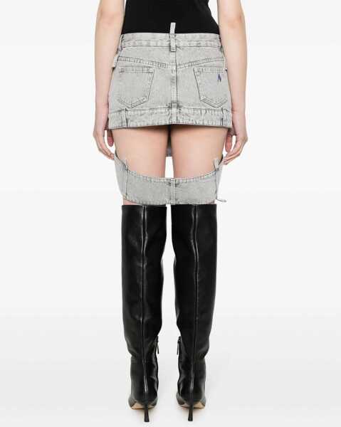 Fuste casual THE ATTICO Denim Skirt GREY Femei (BM 15744956) 4