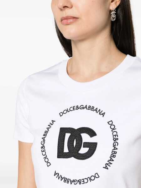 Tricouri Dolce & Gabbana T-Shirt With Logo WHITE Femei (BM 15745007) 5