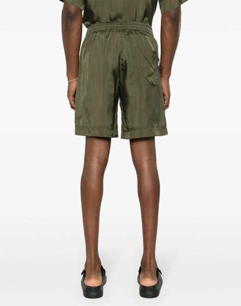 Pantaloni scurti MSGM Cupro Bermuda Shorts GREEN Barbati (BM 15745055) 4