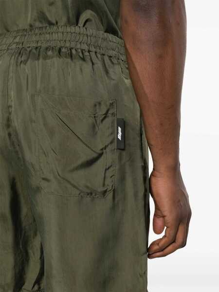 Pantaloni scurti MSGM Cupro Bermuda Shorts GREEN Barbati (BM 15745055) 5