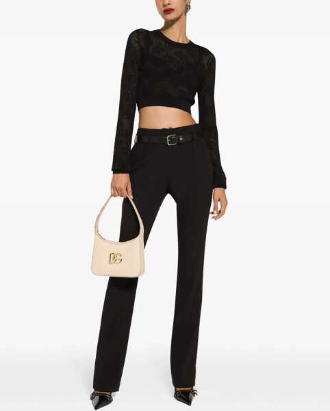 Pulovere casual Dolce & Gabbana Jacquard Logo Jersey BLACK Femei (BM 15745157) 2