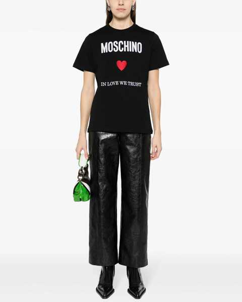 Tricouri Moschino T-Shirt With Logo BLACK Femei (BM 15745232) 2