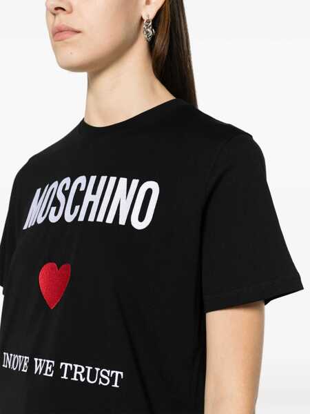 Tricouri Moschino T-Shirt With Logo BLACK Femei (BM 15745232) 5