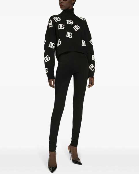 Pulovere casual Dolce & Gabbana Jersey With Logo Inlay BLACK Femei (BM 15745328) 2