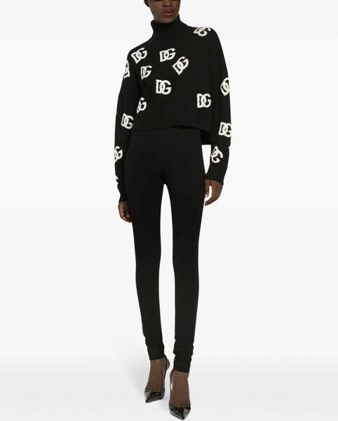Pulovere casual Dolce & Gabbana Jersey With Logo Inlay BLACK Femei (BM 15745328) 3