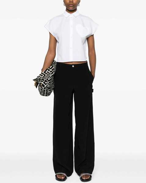 Pantaloni casual MOSCHINO JEANS Palazzo Pants BLACK Femei (BM 15745376) 2