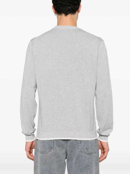 Pulovere casual MAISON KITSUN Fox Head Jersey GREY Barbati (BM 15745442) 4