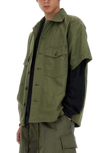 Camasi casual NEEDLES Cotton Shirt GREEN Barbati (BM 15745556) 4