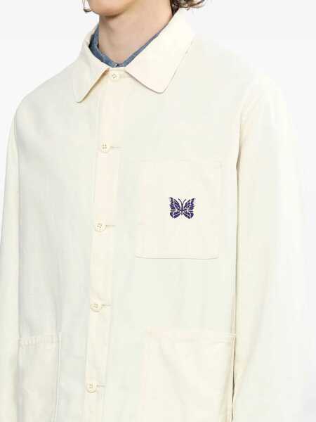 Camasi casual NEEDLES Cotton Shirt WHITE Barbati (BM 15745679) 5