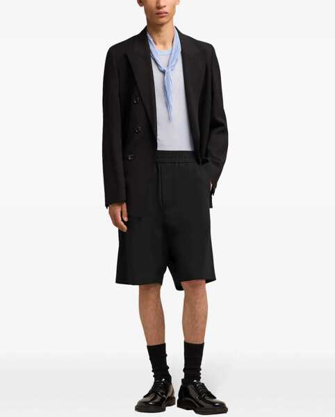 Pantaloni scurti AMI Paris Bermuda With Elastic BLACK Barbati (BM 15745901) 2