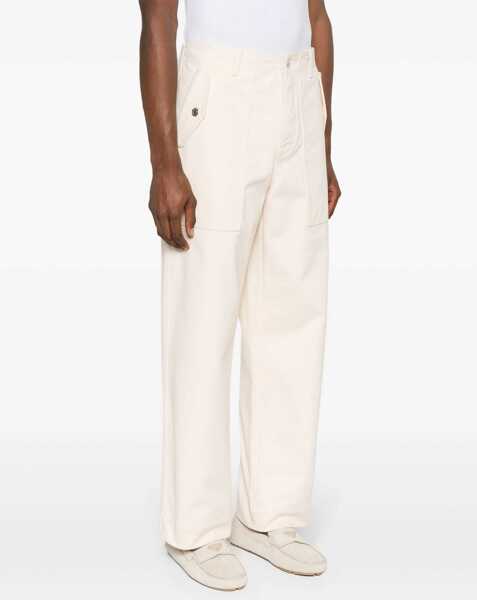 Pantaloni casual MAISON KITSUN Workwear Pants IVORY Barbati (BM 15746012) 3
