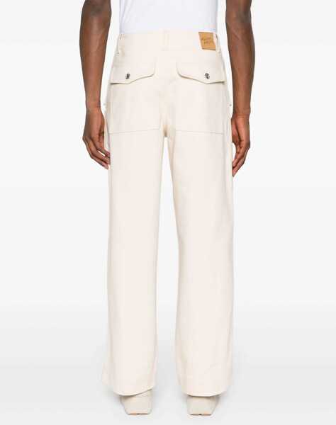 Pantaloni casual MAISON KITSUN Workwear Pants IVORY Barbati (BM 15746012) 4