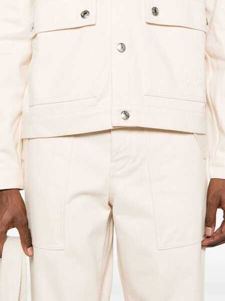 Pantaloni casual MAISON KITSUN Workwear Pants IVORY Barbati (BM 15746012) 5