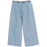 Pantaloni casual Palm Angels pentru Fete - Pantaloni casual Palm Angels Pa Track Wideleg Chambraypant BLUE Fete (BM 15746084) - B-mall.ro