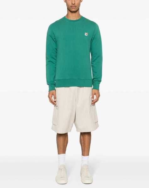 Bluze de trening MAISON KITSUN Fox Head Sweatshirt GREEN Barbati (BM 15746255) 2