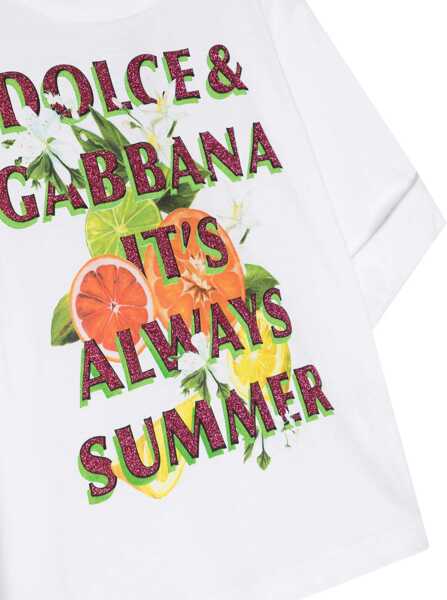 Tricouri Dolce & Gabbana Short Sleeve T-Shirt WHITE Fete (BM 15746351) 3