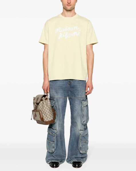 Tricouri MAISON KITSUN T-Shirt With Logo BEIGE Barbati (BM 15746378) 2