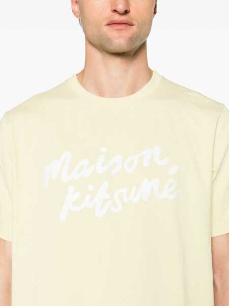 Tricouri MAISON KITSUN T-Shirt With Logo BEIGE Barbati (BM 15746378) 5