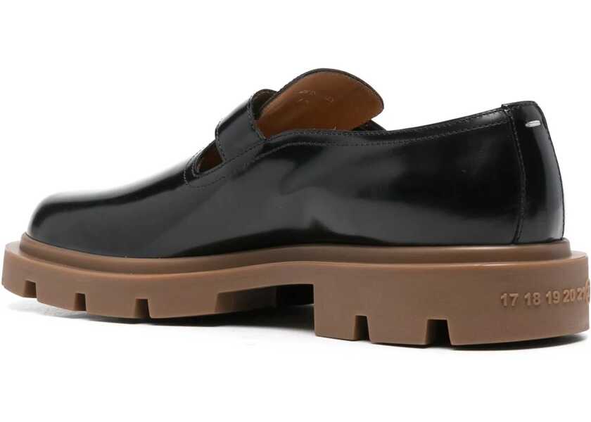 Mocasini Maison Margiela Leather Monk. BLACK Barbati (BM 15746489) 3