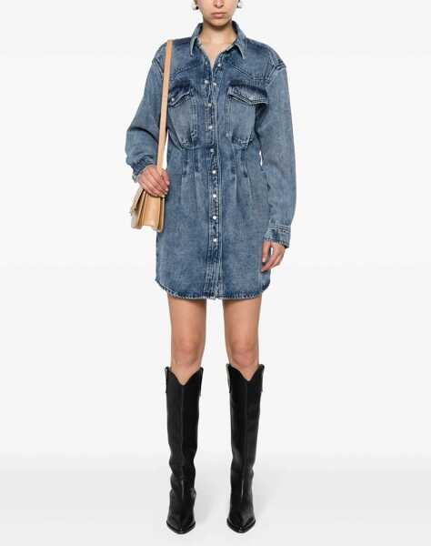 Rochii casual Isabel Marant Liliko Dress DENIM Femei (BM 15746609) 2