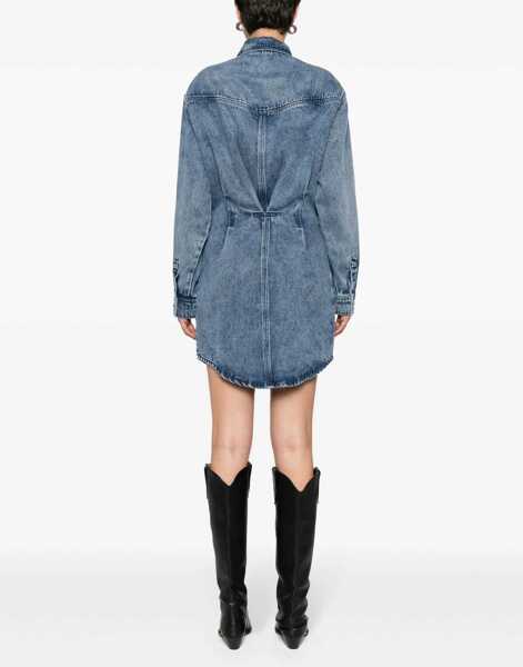 Rochii casual Isabel Marant Liliko Dress DENIM Femei (BM 15746609) 4