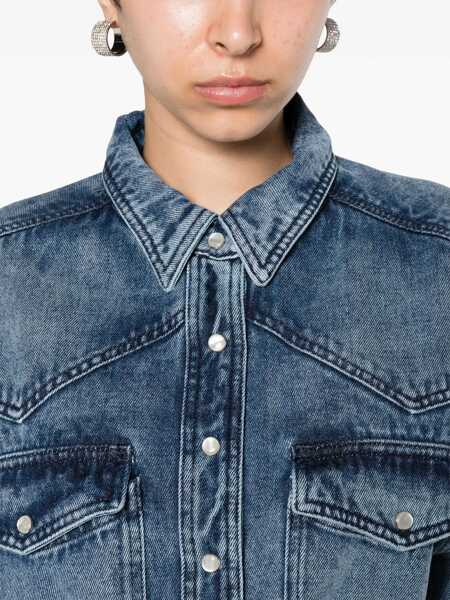 Rochii casual Isabel Marant Liliko Dress DENIM Femei (BM 15746609) 5