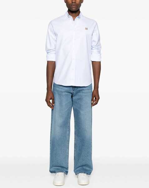 Camasi casual MAISON KITSUN Cotton Shirt AZURE Barbati (BM 15746699) 2