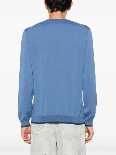 Pulovere casual MAISON KITSUN Fox Head Jersey AZURE Barbati (BM 15746777) 4