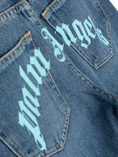 Blugi drepti Palm Angels Curved Stone Reg.den.pants BLUE Fete (BM 15747167) 3