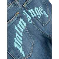 Blugi drepti pentru Fete - Blugi drepti Palm Angels Curved Stone Reg.den.pants BLUE Fete (BM 15747167) - B-mall.ro