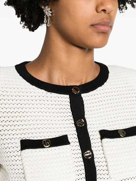 Cardigane Self-Portrait Crochet Cardigan WHITE Femei (BM 15747800) 5