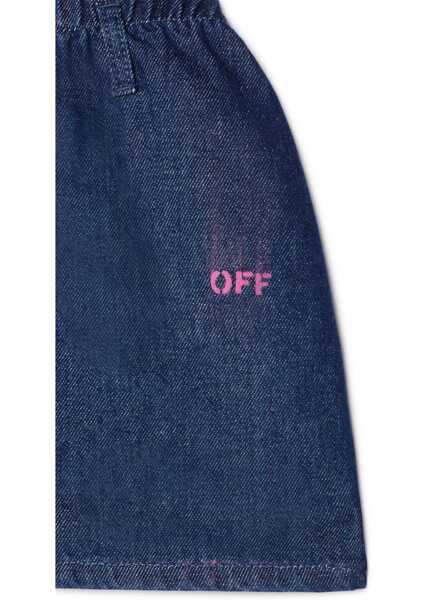 Fuste casual Off-White Off Print Plain Denim Skirt BLUE Fete (BM 15747842) 3