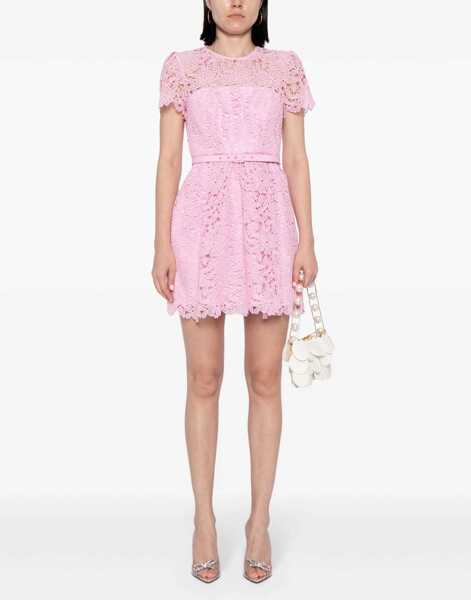 Rochii casual Self-Portrait Lace Mini Dress PINK Femei (BM 15747860) 2