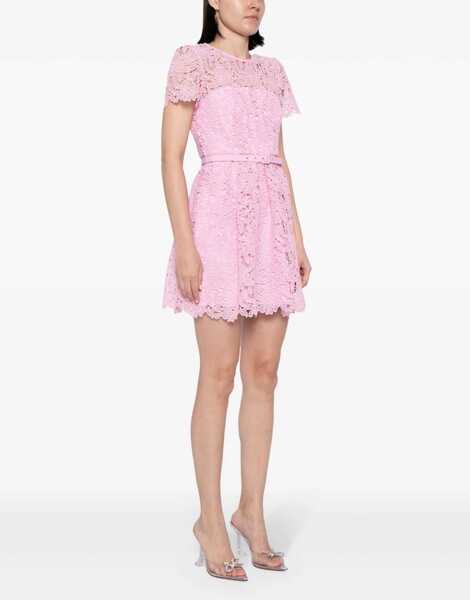 Rochii casual Self-Portrait Lace Mini Dress PINK Femei (BM 15747860) 3