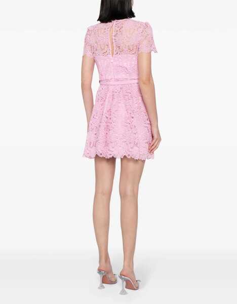 Rochii casual Self-Portrait Lace Mini Dress PINK Femei (BM 15747860) 4