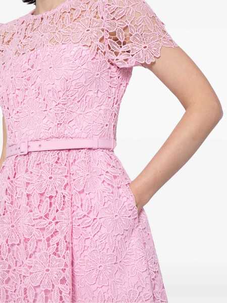 Rochii casual Self-Portrait Lace Mini Dress PINK Femei (BM 15747860) 5