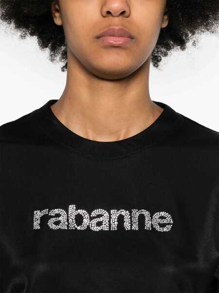 Tricouri RABANNE T-Shirt With Logo BLACK Femei (BM 15747947) 5