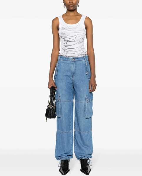 Pantaloni casual MOSCHINO JEANS Cargo Pants BLUE Femei (BM 15747971) 2