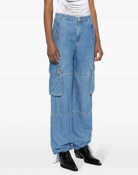 Pantaloni casual MOSCHINO JEANS Cargo Pants BLUE Femei (BM 15747971) 3