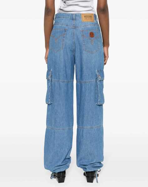 Pantaloni casual MOSCHINO JEANS Cargo Pants BLUE Femei (BM 15747971) 4