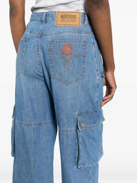 Pantaloni casual MOSCHINO JEANS Cargo Pants BLUE Femei (BM 15747971) 5