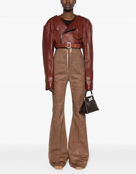 Geci de piele Rick Owens Leather Jacket BORDEAUX Femei (BM 15748151) 2