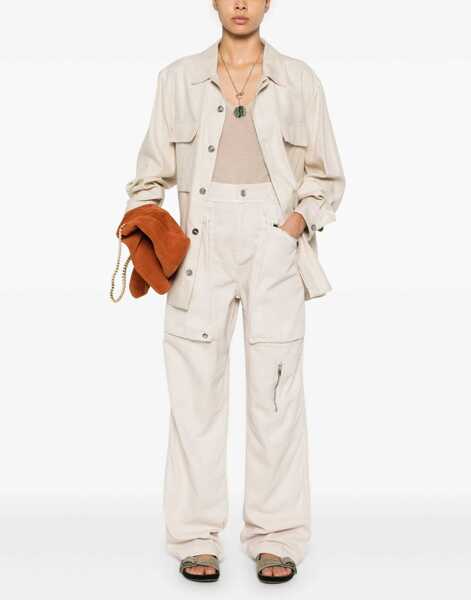 Pantaloni casual Isabel Marant Pants Jolande POWDER Femei (BM 15748208) 2