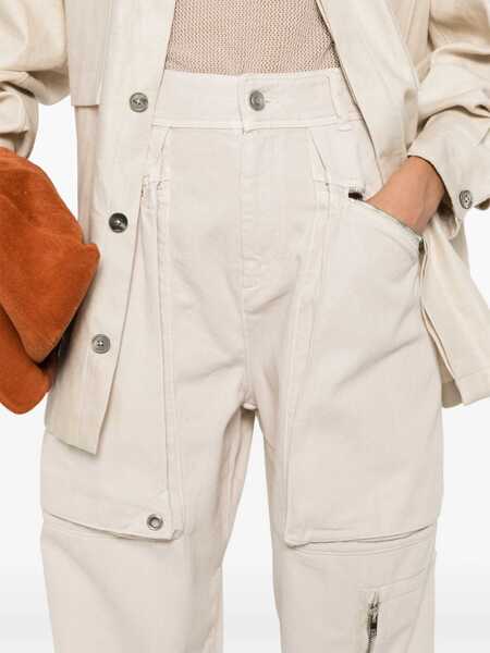 Pantaloni casual Isabel Marant Pants Jolande POWDER Femei (BM 15748208) 5