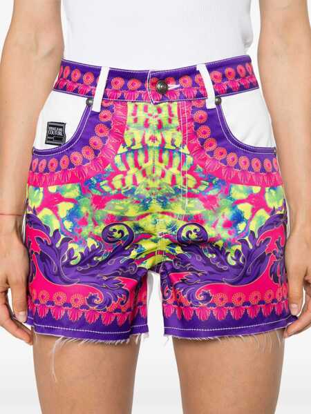 Pantaloni scurti Versace Jeans Couture Logo Print Shorts MULTICOLOUR Femei (BM 15748265) 5