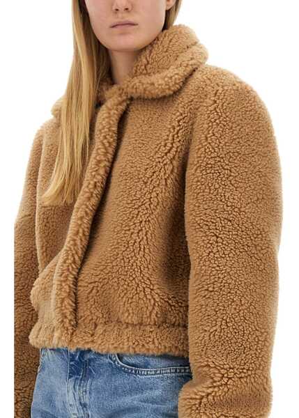 Trenciuri MOSCHINO JEANS Furry Effect Jacket BEIGE Femei (BM 15748331) 4