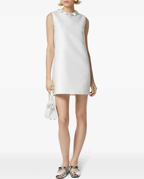 Rochii casual Versace Mini Duchesse Dress With Crystals WHITE Femei (BM 15748361) 2