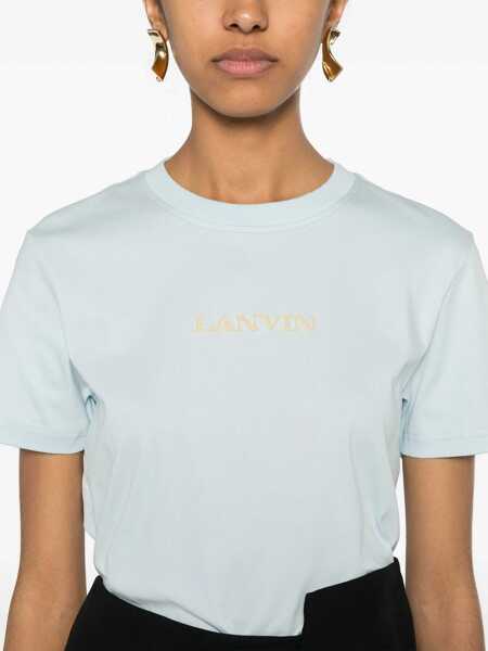 Tricouri Lanvin T-Shirt With Logo AZURE Femei (BM 15748370) 5