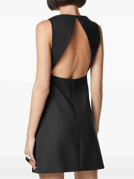 Rochii casual Versace Wool Blend Straight Mini Dress With Cut-Out BLACK Femei (BM 15748373) 4