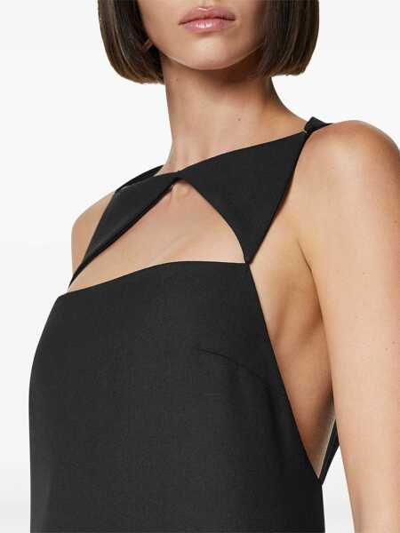 Rochii casual Versace Wool Blend Straight Mini Dress With Cut-Out BLACK Femei (BM 15748373) 5